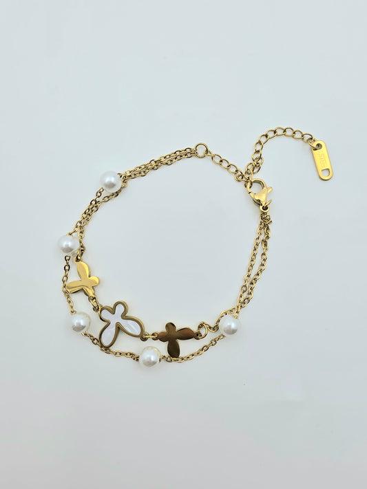 Butterfly Pearl braslet